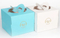 Wholesale Cake Box Customizable Folding Clear PVC Cake Box Recyclable Window Design for Food Packaging Gold Foil Embossing Matt Lamination Options