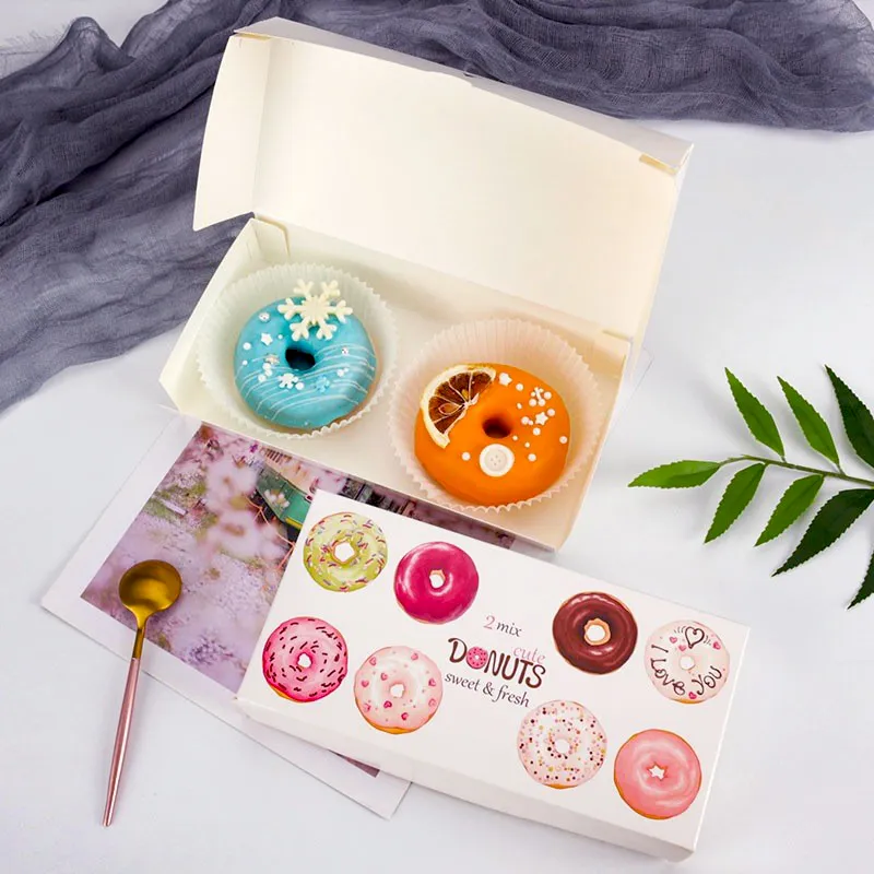 New Exquisite Paper Donut Box Party Cardboard Cake Box Custom Printing Paper Boxes