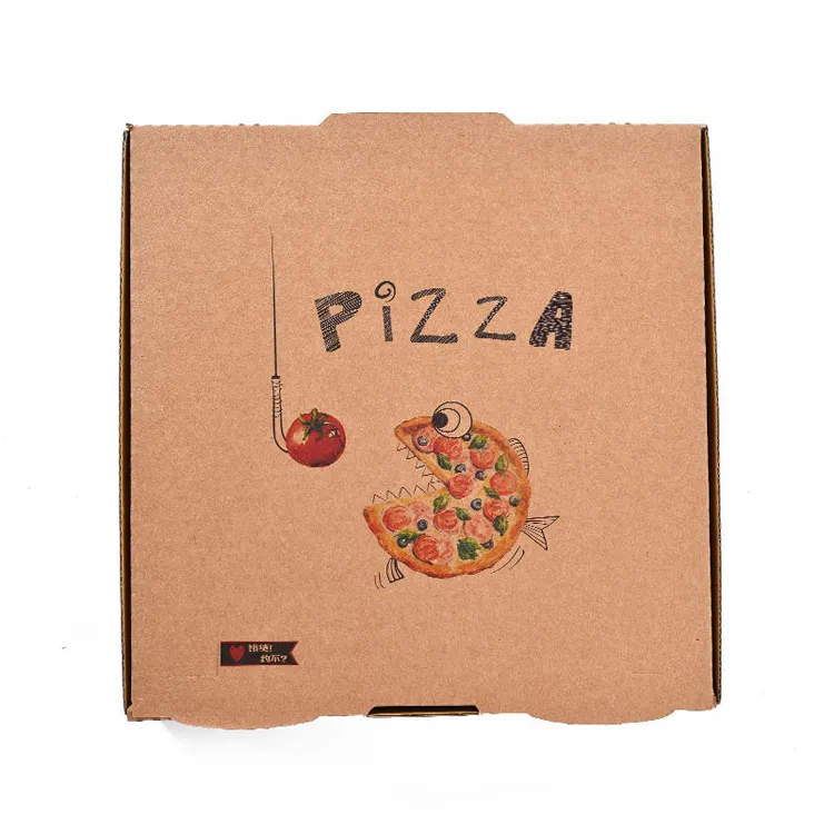 High Quality Biodegradable Kraft Pizza Boxes Take Away Pizza Boxes with Logo Pizza Delivery Box