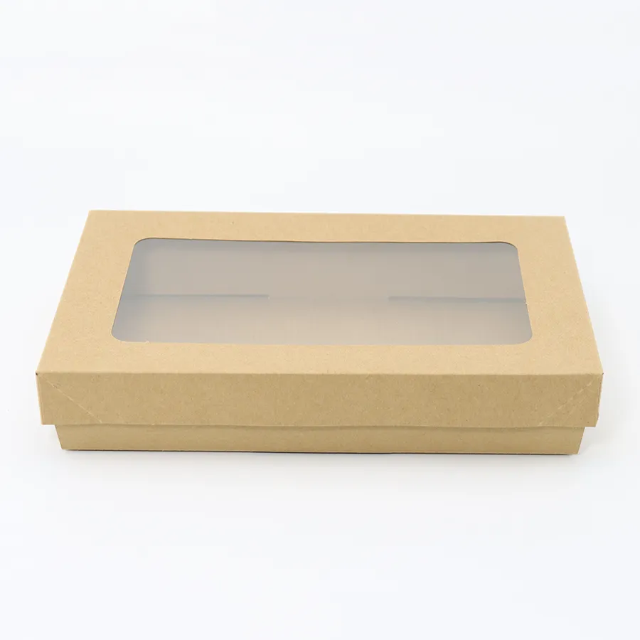 Custom Logo Eco-Friendly Foldable Food Grade Packaging Boxes Recyclable Paper Design Cake Cookie Bread Macaron Other Foods
