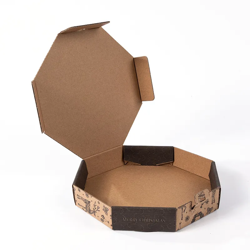 New Custom Pizza Box Reusable 33 35 Cm 7/9/12 Inch Corrugated Paper Pizza Packing Delivery Box with Logo