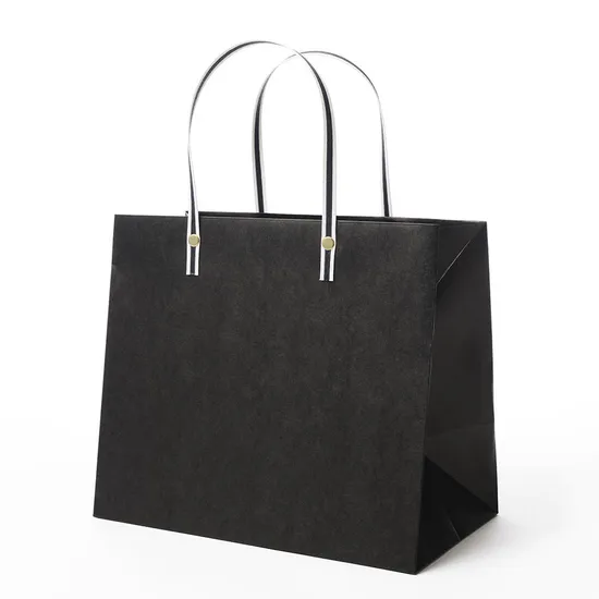 High Quality Customized Logo Retail Shopping Bag Recyclable Decorative Paper Bag with Handle and Rivet for Gifts