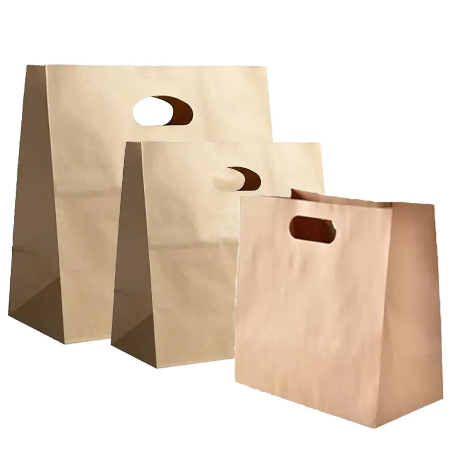 High Quality Oil-Proof Design Printed Wrapping Kraft Paper Custom Baked Toast Bread Bag with Transparent Plastic Window