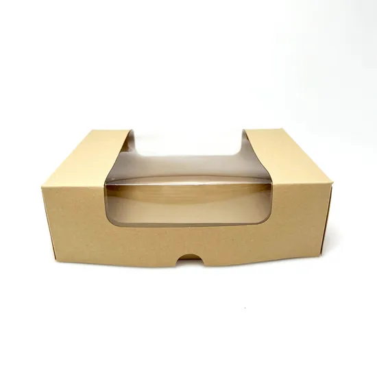 Custom Craft Logo Cake Macaron Paper Boxes with Insert Gift Packaging Box