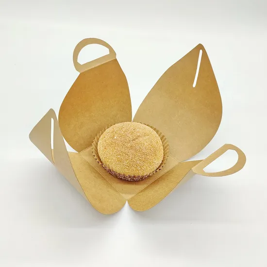 Custom Bakery Cupcake Holder Containers Food Grade Cake Box Printing Foldable Packaging Box