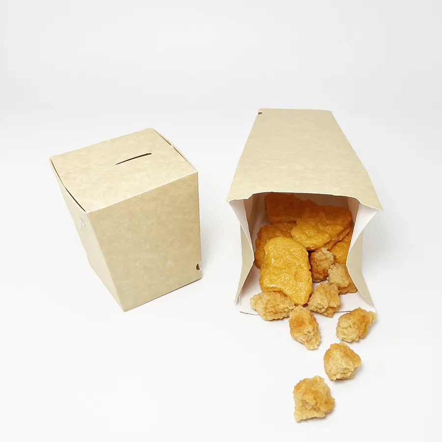 Custom Printed Eco-Friendly Popcorn Box Fried Chicken Packaging Boxes Factory Cheap Custom Shape Recyclable Paper Chip Box