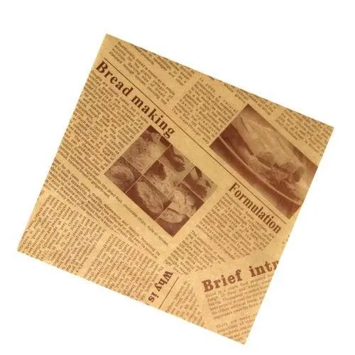 Fast Food Wrapping Packaging Hamburger Wrapper Burger Wrap Greaseproof Sandwich Coatedpaper