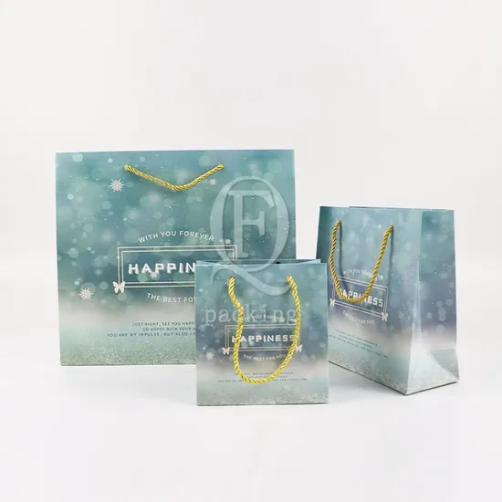 PMC Printing OEM Custom Thickness Packaging Gift Shopping Paper Bag