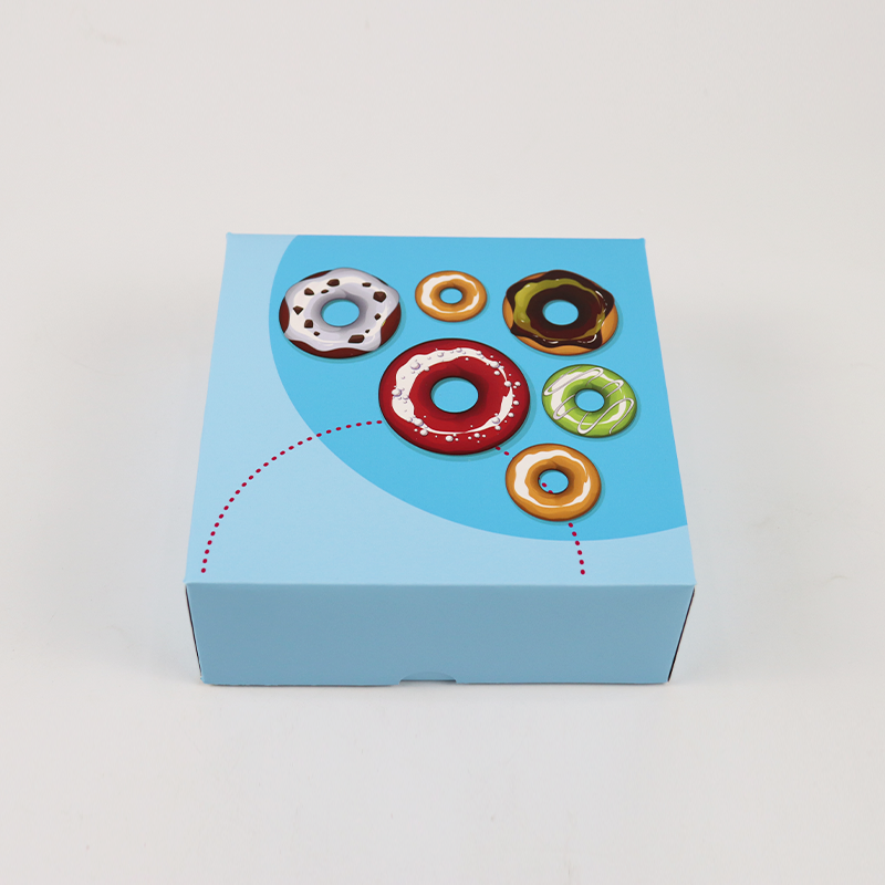 Wholesale Colourful Paper Donuts Box Custom Cookies and Cakes Box Chocolate Gift Boxes