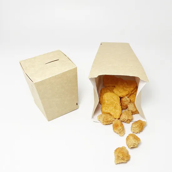 Biodeqradable Brown Cardboard Cups Snack Fast Food Packaqing Cinema Popcorn Box Chicken Popcorn Box