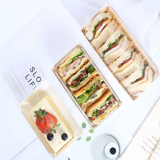 Factory Hot Sale Kraft Paper Cake Box with Window Birthday Cake Packing Box