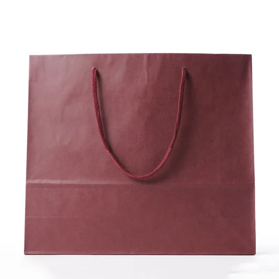 Customized Recycled Brown Waterproof Portable Handbag with Kraft Paper Bag