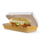 Wholesale Customized Printing with Loge High Quality Food Grade Cardboard Burger Packing Box Fastfood Restaurant Bakery Hamburger Paper Clamshell Packaging 5inc