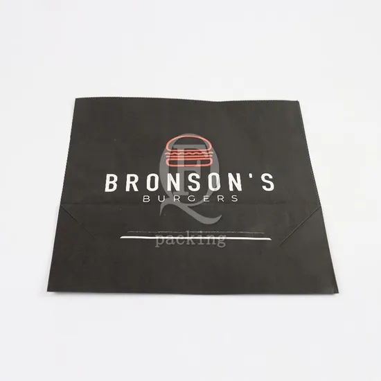 Pressure-Resistant Zipper Closure Customized Shopping Kraft Paper Bag for Catering Takeaway
