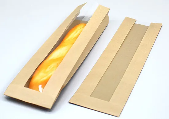 Recycled Brown Kraft Paper Take Away Bags Food Delivery Packaging Bag with Customized Printing Packaging Paper Bags