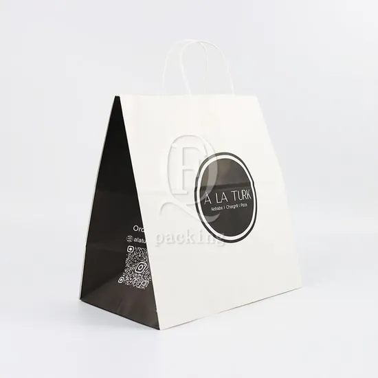 Lightweight Easy to Store Customized Luxury Paper Shopping Bag for Food Packaging