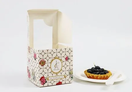 Easy to Assemble Smooth Surface Bento Cake Paper Box for Family Dinner