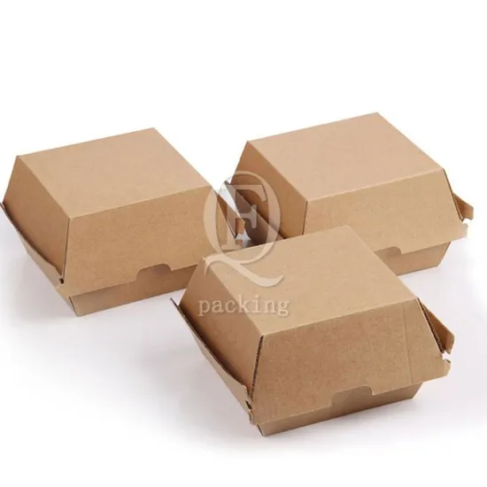 Oil-Resistant Dust-Proof Customized Takeout Hamburger Burger Box for Fast Food Restaurants