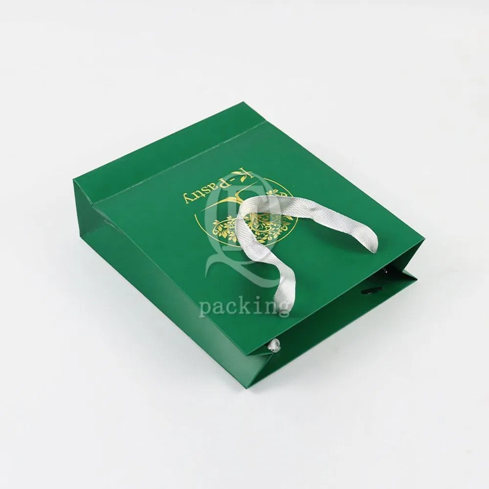 Smooth Surface Degradable Customized Packaging Kraft Paper Bag for Cosmetic Packaging