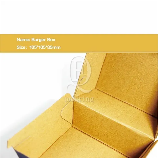 Ventilation Hole Design Sealed Design Customized Disposable Hamburger Box for Movie Theaters
