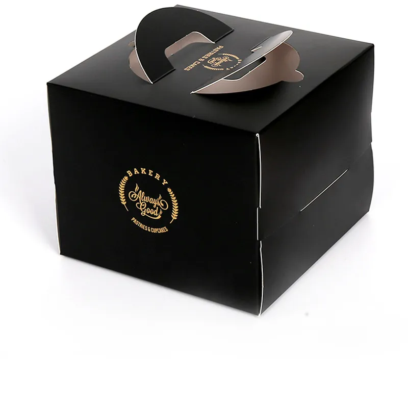 Wholesale Paper Cake Box with Handle and Skylight Showcase Square High Quality and Practical Cake Box Gift Box