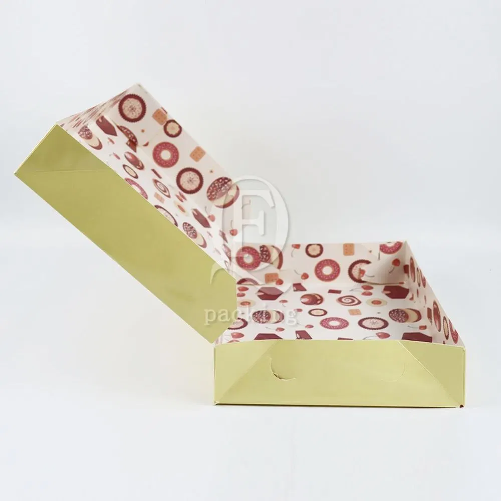 Creative Not Easy to Loosen Customized Small Cake Packaging Box for Proposal