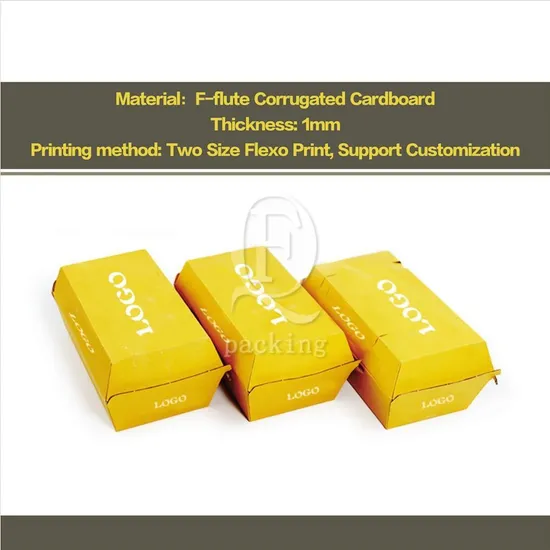Waterproof Anti-Slip Design Customized Burger Box for Parties or Gatherings