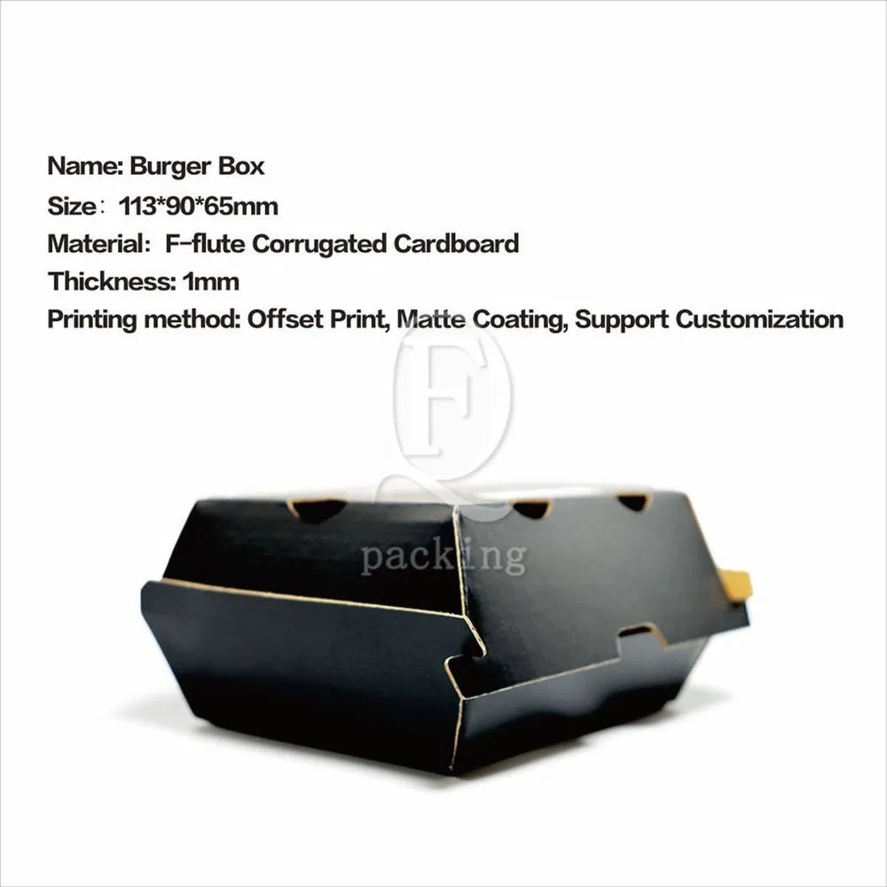 Easy to Carry Lightweight Customized Hamburger Packing Box for Working Lunches