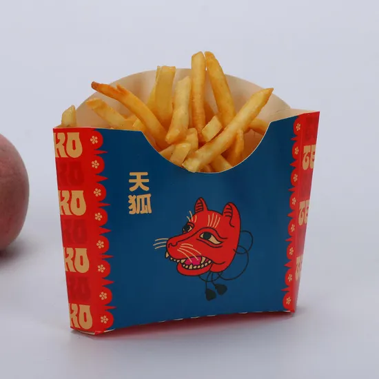 Custom Printed Logo Takeaway Packaging French Fries Cup