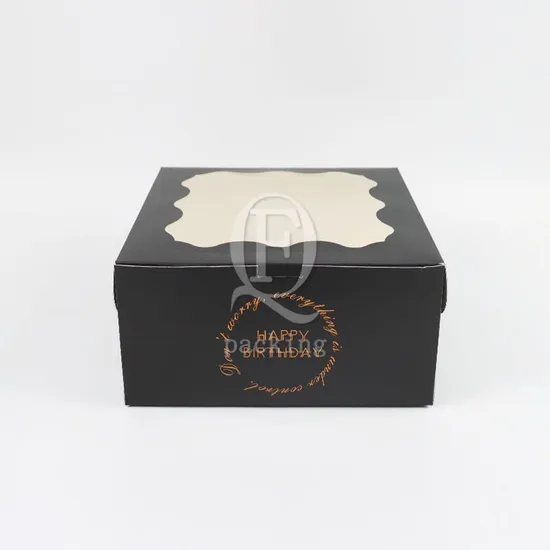 Easy to Stack Ventilation Design Square Cake Packaging Box for Children′s Party