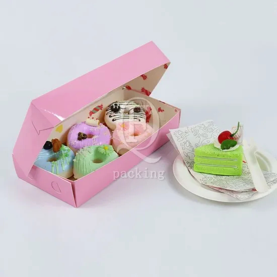 Smooth Coating Easy to Disassemble Customized Pastry Box for Wedding Anniversary