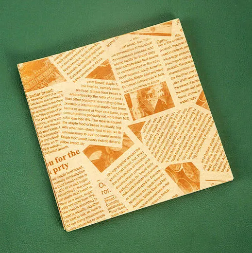 Wholesale Customized Oil-Proof Wax Paper for Food Bread Sandwich Burger Fries Bake Wrapping Paper Biodegradable Wrapper