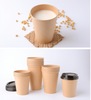 Factory Wholesale Custom Printed Disposable Degradable Coffee Cups Hot Drink Paper Cup Milk Tea Paper Cup with Lid