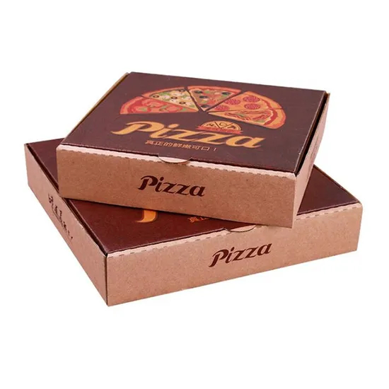 Wholesale Custom High-Quality Printed Logo Food Grade Biodegradable Recyclable Eco-Friendly Disposable Corrugated Paper Pizza Box