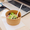 Cheap Wholesale Disposable Food Grade Eco-Friendly Customized Printing Kraft Paper Bagasse Food Salad Packaging Container Bowl Coating Soup Cup with Lid