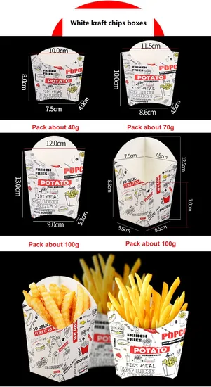 Factory Wholesale Customized Food Grade Takeaway Sushi Fried Chicken Chips Burger Container Disposable Kfc Cardboard Kraft Paper Lunch Food Box