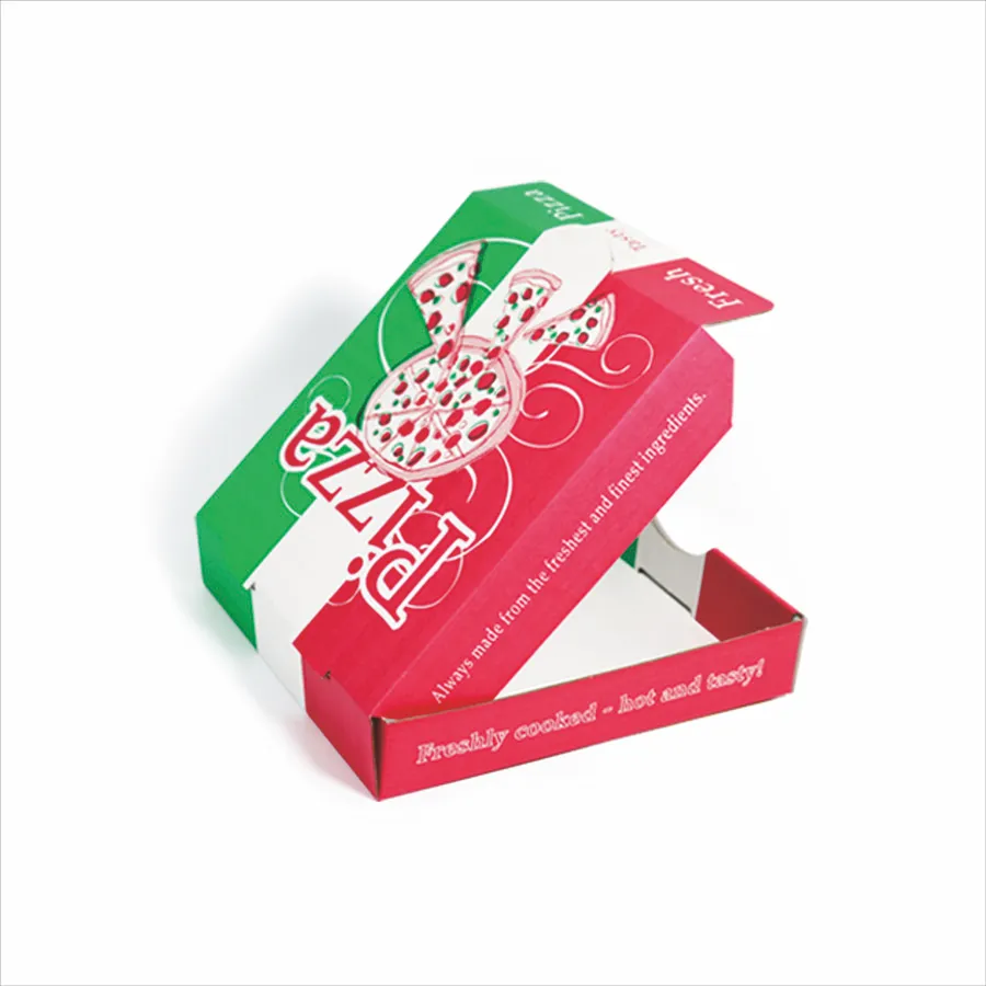 Biodigradable Kraft Recycle Box for Pizza Delivery Custom Pizza Box 12 Inch Pizza Kraft Corrugated Cardboard Packing Box with Logo