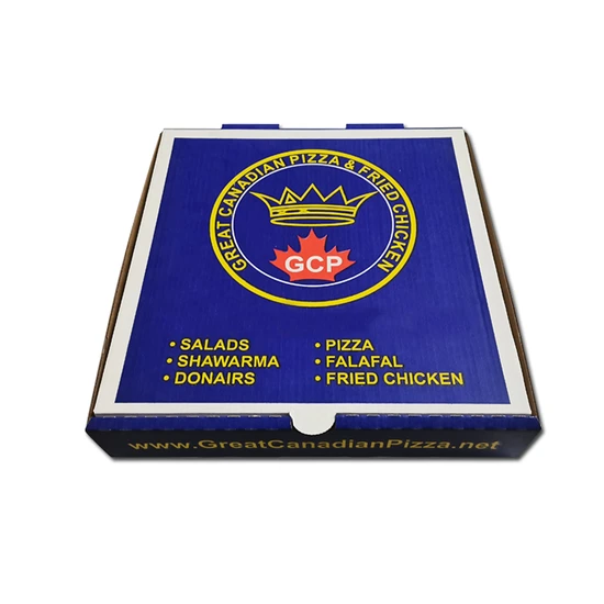 Custom Pizza Cardboard Corrugated Carton Reusable Pizza Box Wholesale with Logo Printed
