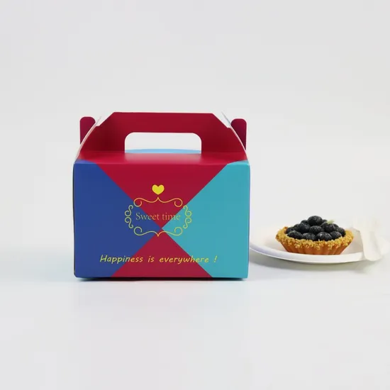 Custom Biscuit Cake Baking Muffin Cup Cake Food Packaging Box Container with Window 8inch