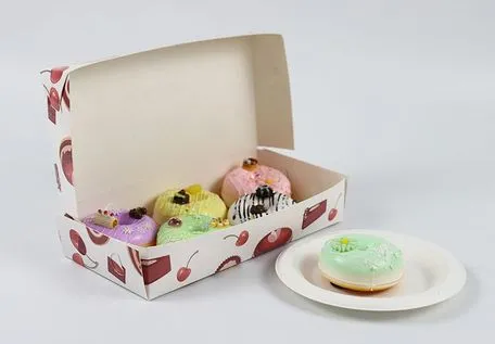 Easy to Stack Anti-Scratch Collapsible Paper Pink Cake Box for Cake Shop