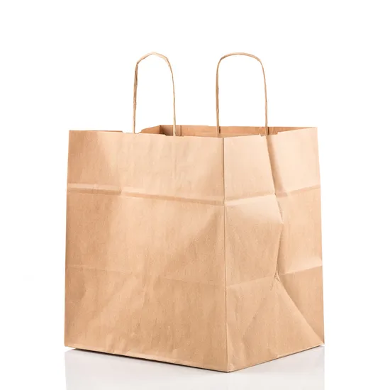 Factory Cheap Wholesale High-Quality Degradable Kraft Paper Food Gift Bag with Handle Custom Colorful Shopping Bags for Shopping Custom Logo