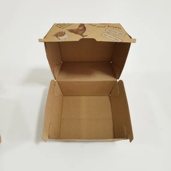 Lunch Box Breakfast Bread Dessert Packaging Sandwich Thick Egg Toast Paper Holder Hamburger Breakfast Blue Paper Box