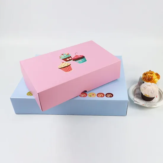 Wholesale Custom Luxury Degradable Eco-Friendly Takeaway Food Sweet Pastry Dessert Cookies Donut Packaging Cardboard Kraft Paper Box