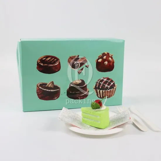 Multiple Sizes Customized Paper Rectangle Box Slice of Cake for Restaurant Takeaway