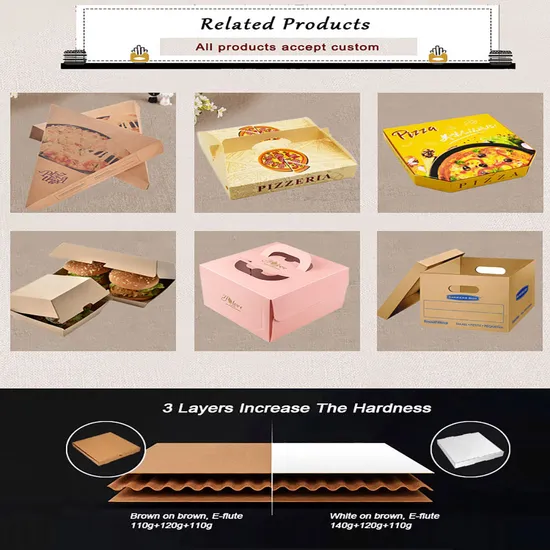 Factory Wholesale Custom Eco-Friendly Disposable Luxury Printing Storage Triangle Corrugated Kraft Paper Pizza Box