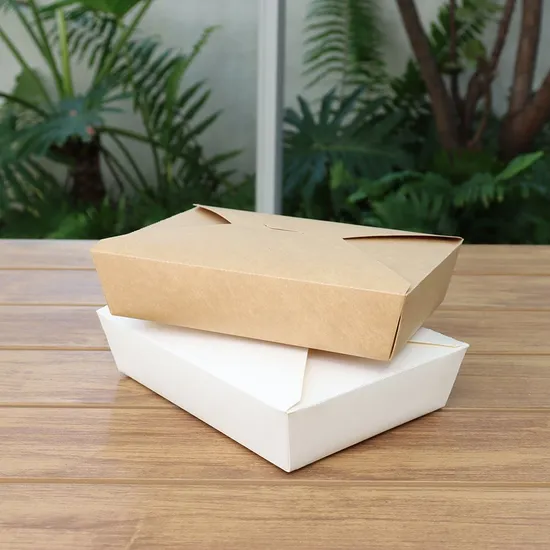 Custom Customized Paper Box Disposable Kraft Paper Food Box Lunch Paper Box Withwindow Kraft Paper Box Packaging Box