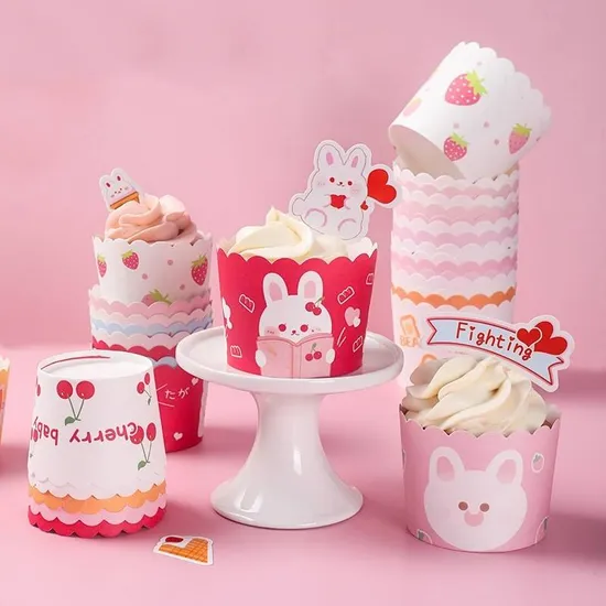 Competitive Price Factory Direct Customizable Paper Cake Box Baking Cups Muffin Baking Paper Cake Cup