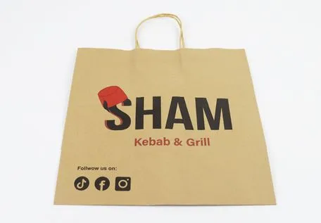 Wholesale Custom Printing Luxury Personalized Degradable Recyclable Shopping Gift Fruit Food Packaging Kraft White Card Paper Bag with Portable Handle