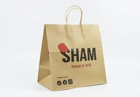 Wholesale Custom Printing Luxury Personalized Degradable Recyclable Shopping Gift Fruit Food Packaging Kraft White Card Paper Bag with Portable Handle