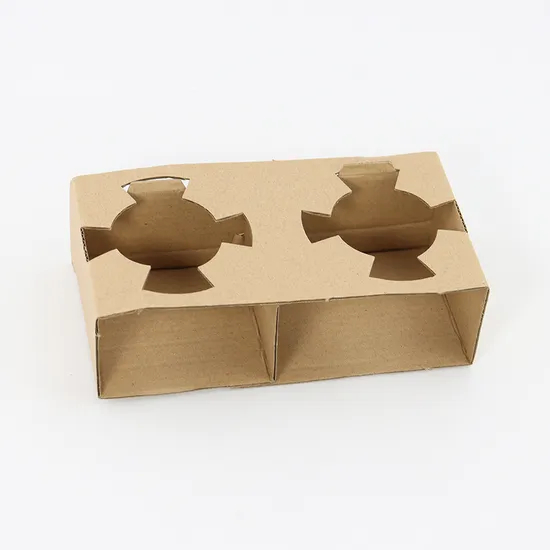 Corrugated Cardboard Box Coffee Drink 2 4 Cup Holder Tray Cup Carrier